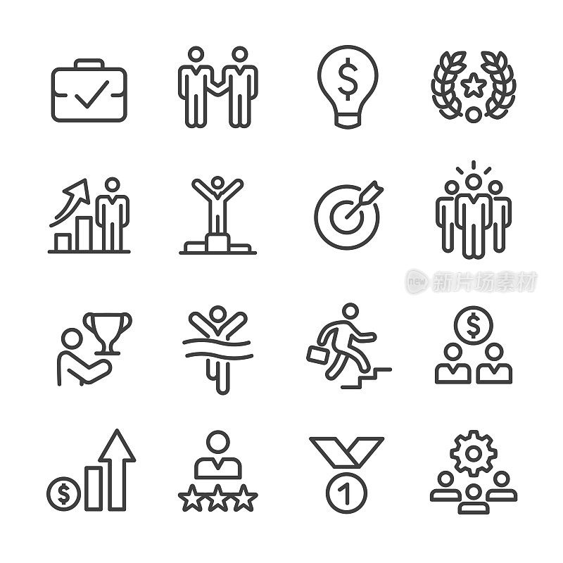 Business Success Icons - Line Series